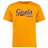Iona College Gaels American Classic WEM T-Shirt - Gold,baseball caps,new era cap wholesale,wholesale hats